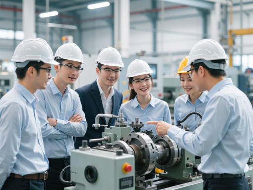 公司团队合影，显示专业技术人员工作场景，现代办公环境，体现团队实力