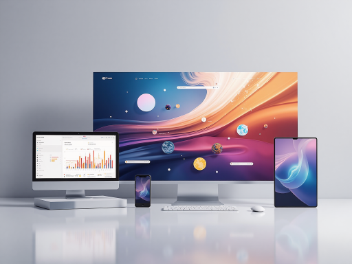 制造业办公场景，显示云桌面运行CAD软件界面，紫色背景，体现工业科技概念